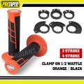 02-1665-Clamp On  1/2 Waffle - Orange/Black